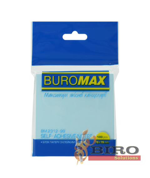 Hîrtie pentru notițe cu lipici 76x76 mm 100 Foi, Buromax